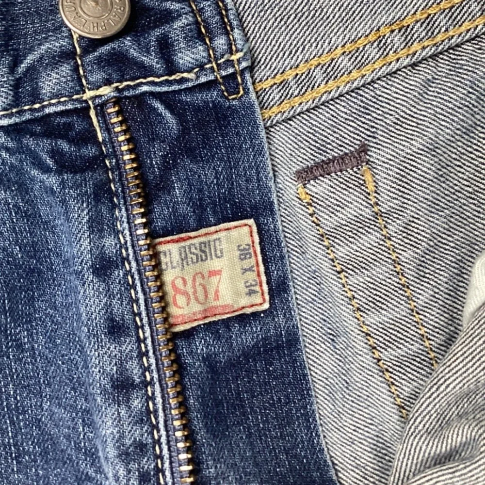 Polo Ralph Lauren classic fit jeans mens blue denim 36x34 straight leg‎